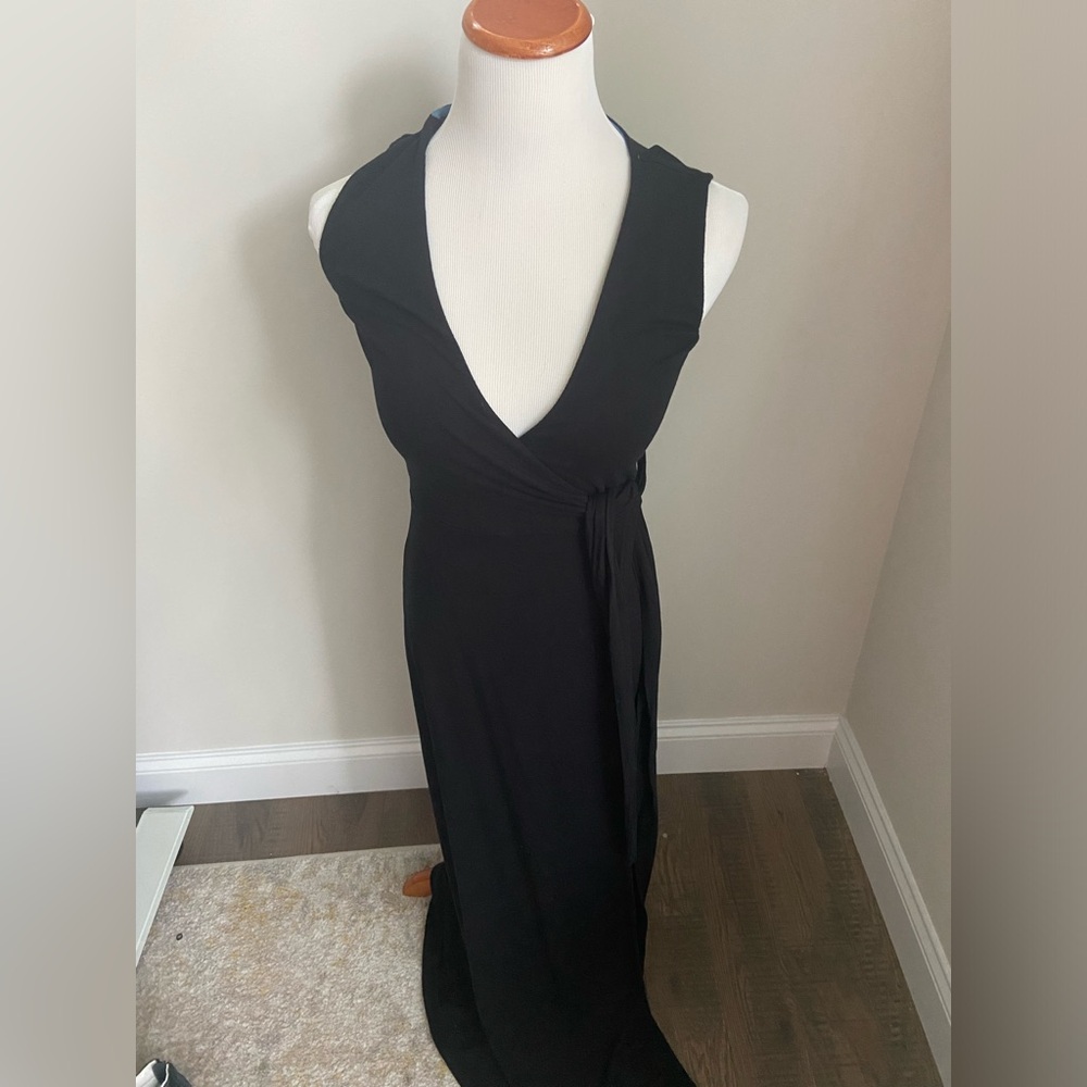 Black Boden Wrap Maxi Dress
